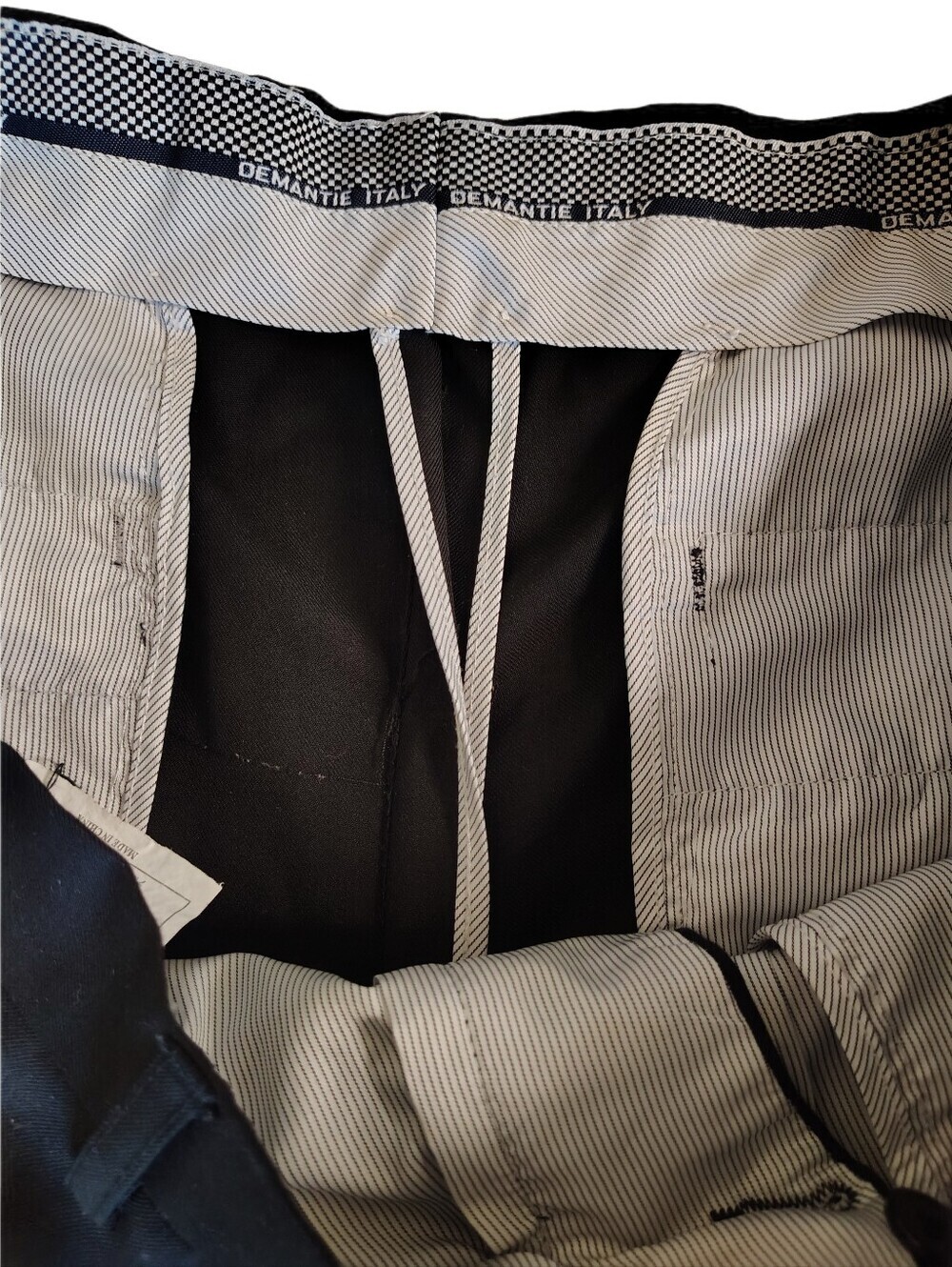 Men’s Demantii Italy Black Dress Pants - Picture 6 of 6
